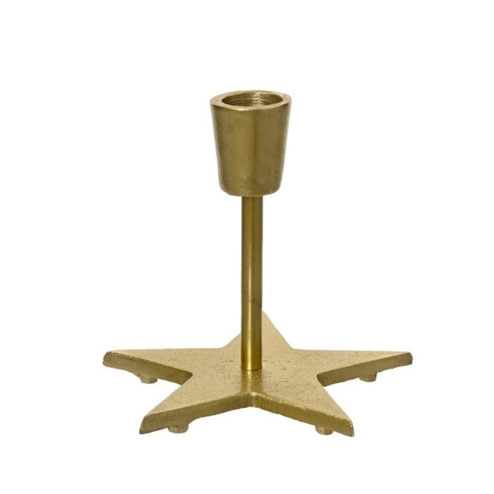 PORTACANDELE ALLUMINIO BASE STELLA ORO H.11